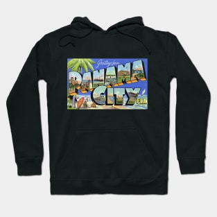 Greetings from Panama City, Florida - Vintage Large Letter Postcard Hoodie